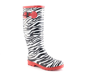 Barratts Zebra Print Wellington Boot