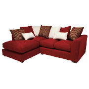 Barton left hand facing corner sofa, red stripe
