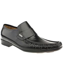 Base London Male Ivan Saddle Loafer Leather Upper in Black
