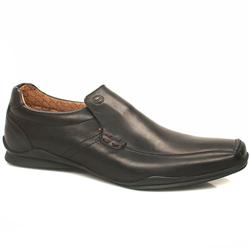 Base London Male Nice Wheels Slip Leather Upper in Black, Tan
