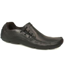 Base London Male Train Side Lace Leather Upper in Black, Tan