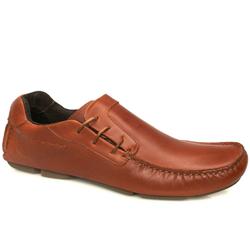 Base London Male Train Side Lace Leather Upper in Tan
