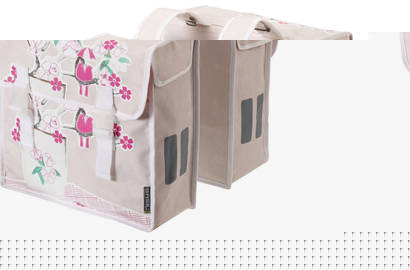 Blossom Twig Scrap Double Pannier Bike Bag