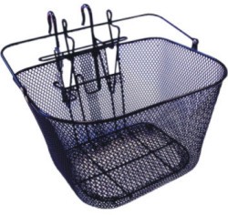 Basil Standard Wire Basket with Hook-On Bracket Black 2008