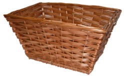 Basil Wicker Jumbo Rectangular Basket and Leather straps (Standard Size) 2008