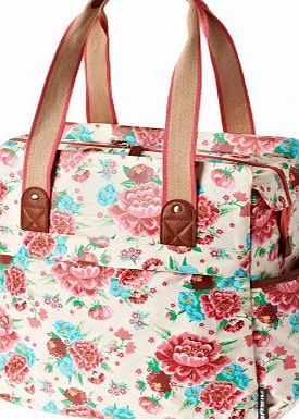 Basil Womens Bicycle Bloom Shopper Bag 20 L - Gardenia White