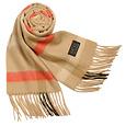 Checked Cashmere Fringed Long Scarf