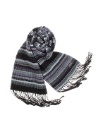 Basile Multicolor Striped Ribbed Long Scarf