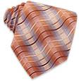 Basile Orange and Purple Waves Woven Silk Tie