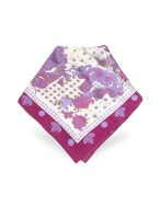 Ornamental Silk Square Scarf