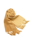 Basile Two-tone Silk and Cashmere Fringed Stole