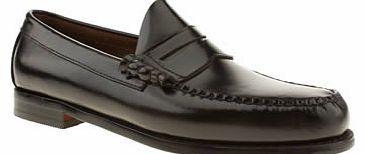 mens bass black larson penny loafer shoes