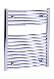 Loire Chrome Curved Heated Towel Rail 600mm x