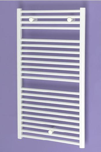 Bathroom Heaven Loire Heated Towel Rail White Straight 1084x490mm