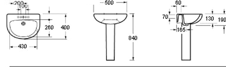 Zest Compact Wash Basin & Pedestal