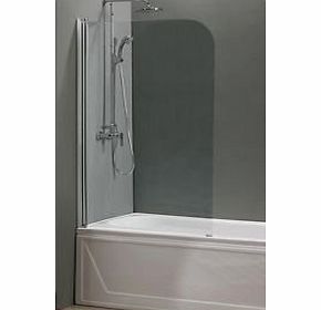 Bathroombarry Bath/Shower Screen 6mm - Rounded Edge -Pivot Action - Chrome Finish