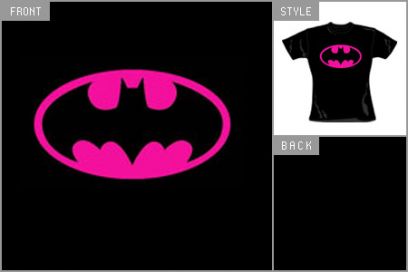 Batman (Batman Pink Logo) Fitted T-shirt