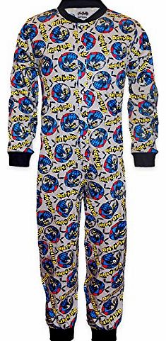 DC Comics Batman Official Gift Boys Kids Pyjama Onesie Grey 7-8 Years