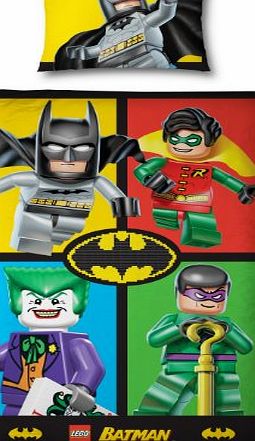 Batman Lego Batman Cards Single Panel Duvet Cover