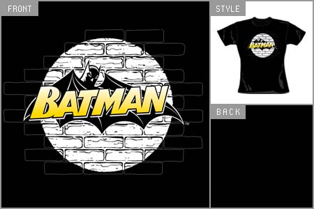 BATMAN (Wall Logo) Girls T-Shirt cid_7225SKBP