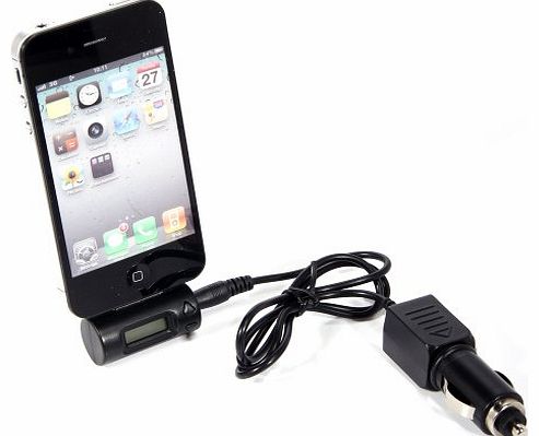 Wireless FM Radio Transmitter For MP3 IPod + Car Charger