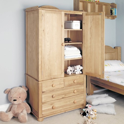 Baumhaus Amelie Oak Childrens Double Wardrobe