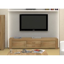 Baumhaus Atlantic Solid Oak 2 Door 2 Drawer TV Unit