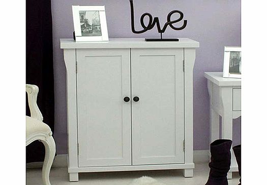 Clearance - Hanford White Solid Ash Shoe Cabinet