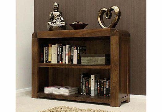 Baumhaus Clearance - Shyra Solid Walnut 2 Shelf Bookcase