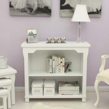 Baumhaus Hanford White Solid Ash 2 Shelf Bookcase