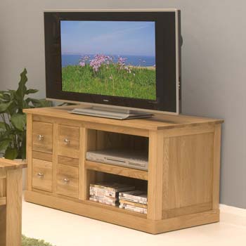 Baumhaus Maban Solid Oak DVD Storage TV Unit