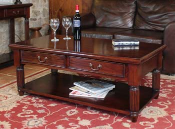 Baumhaus Rococa Solid Mahogany Storage Rectangular Coffee