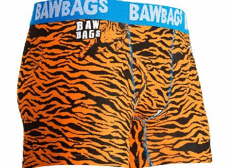 Bawbags Mens Bawbags Tiger Boxers - Orange