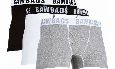 Bawbags Mens Bawbags Triple Pack Plain Boxers -