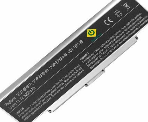 6-Cell 11.1V 5200mAh New Replacement Laptop Battery for SONY:VAIO VGN-FW21E,VAIO VGN-FW21J,VAIO VGN-FW21L,VAIO VGN-FW21M,VAIO VGN-FW21Z,VAIO VGN-FW25T/B