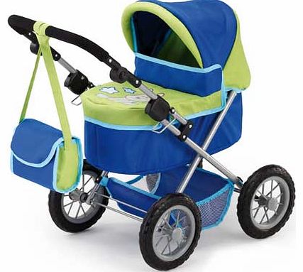 Trendy Doll Pram - Blue & Green