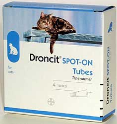Bayer Droncit Spot on Pack of 4 (RRP andpound;11.99)