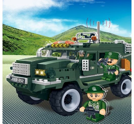 Build Your Own Military Jeep Vehicle (287 pieces) - Boys Early Learning Creative Activity Brick Building Construction Set Toy  Ideal Christmas Gift / Present  From Age 5 + and 6, 7, 8, 9, 10 & A