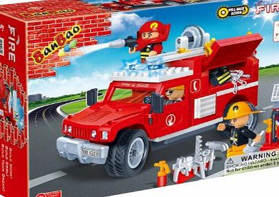 BB Toys Create Your Own 242 Piece Fire Jeep - Boys Educational Activity Toy Age 5 
