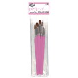 BBTradesales Pink Art 10 Pc Natural Hair Brush Set