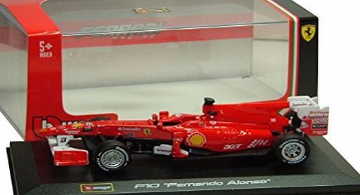 Bburago F1 Ferrari F10 Fernando Alonso 2010 Formula 1 Die-Cast Model By Bburago 1:32 Scale