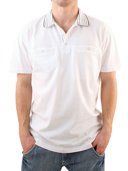 BC London White Warwick Polo Shirt