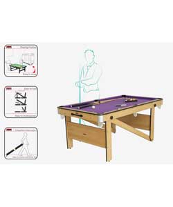 BCE 5 Foot Rolling Lay Flat Pool Table