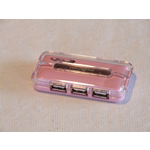 BCL Pink 4 Port USB Hub