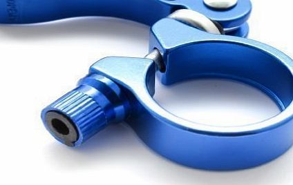 BDBikes Bike, Cycle or Bicycle Seat Clamp complete with Quick Release 31.8mm Blue