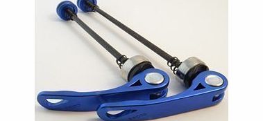 BDBikes Bike or Bicycle Quick Release Skewer Set Front and Rear wheel Blue