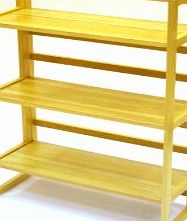 BE Furniture 3 Tier Stacking Wooden Folding Bookshelf, Book Case, Book Shelves bookshelves