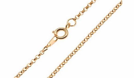 Beadaholique 22K Gold Plated Fine Rolo Chain Necklace - 2mm Diameter Links 18 Inches Long