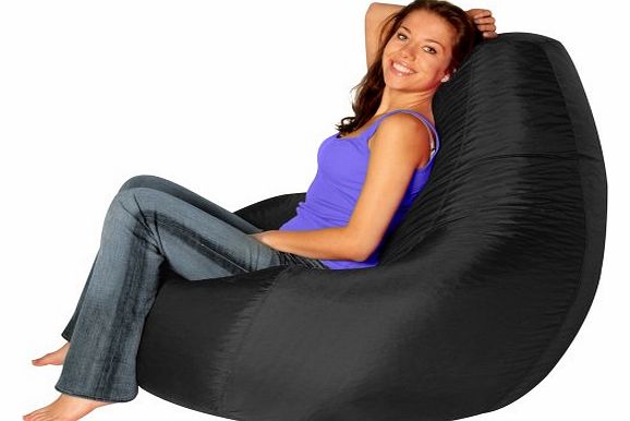 Bean Bag Bazaar Designer Recliner Gaming Bean Bag BLACK - Indoor 