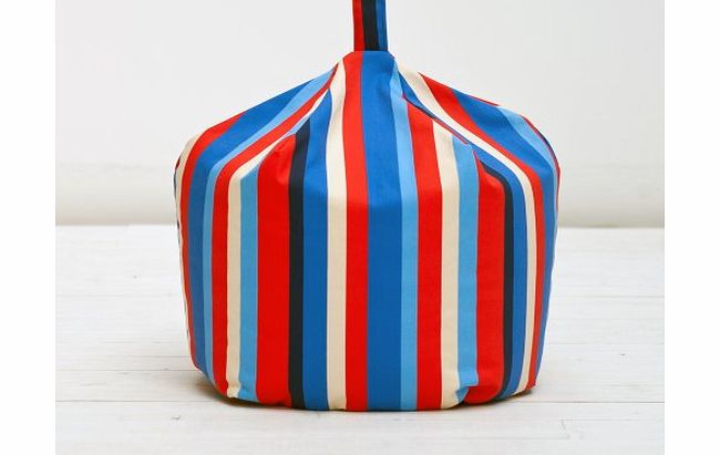 Large Childrens Kids Boys Blue Red Stripe Cotton Beanbag Bean Bag with Filling